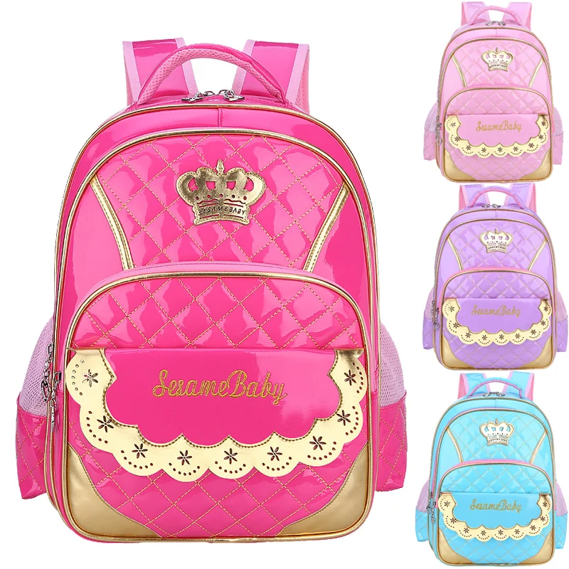 Lovely Princess School Bags Backpack Children Orthopedic Primary