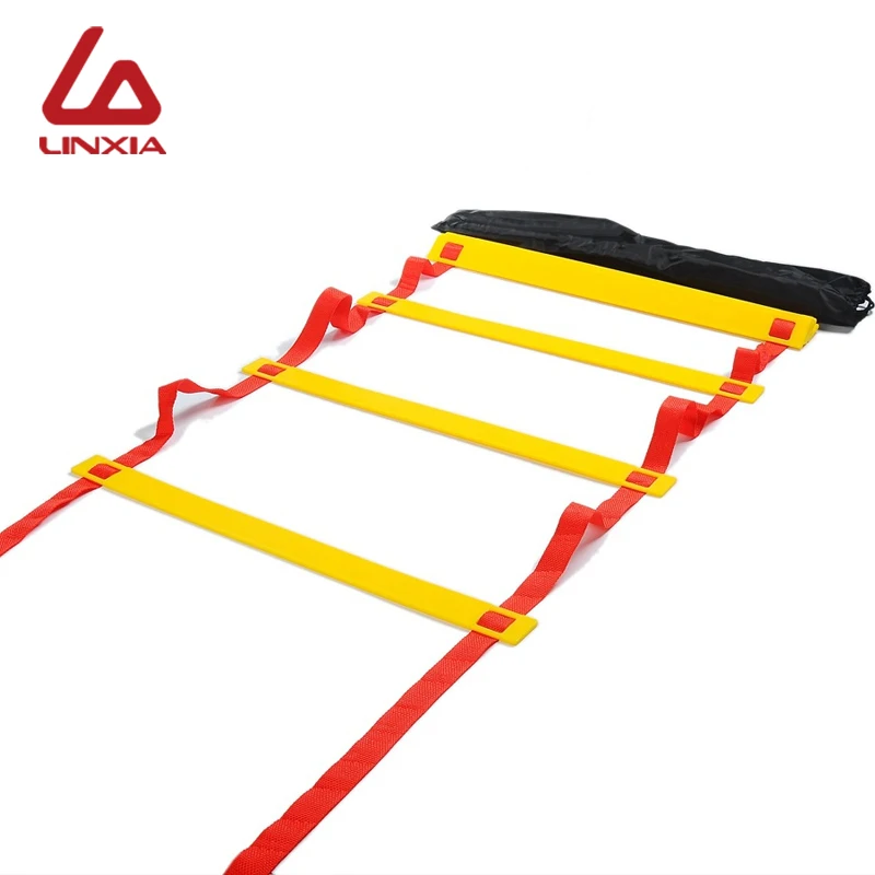 

2019 Soccer Ball Training Ladders 5 Style 6/8/10/12/20 Rung Nylon Straps Football Ball Ladder Equipment Agility Speed Ladder