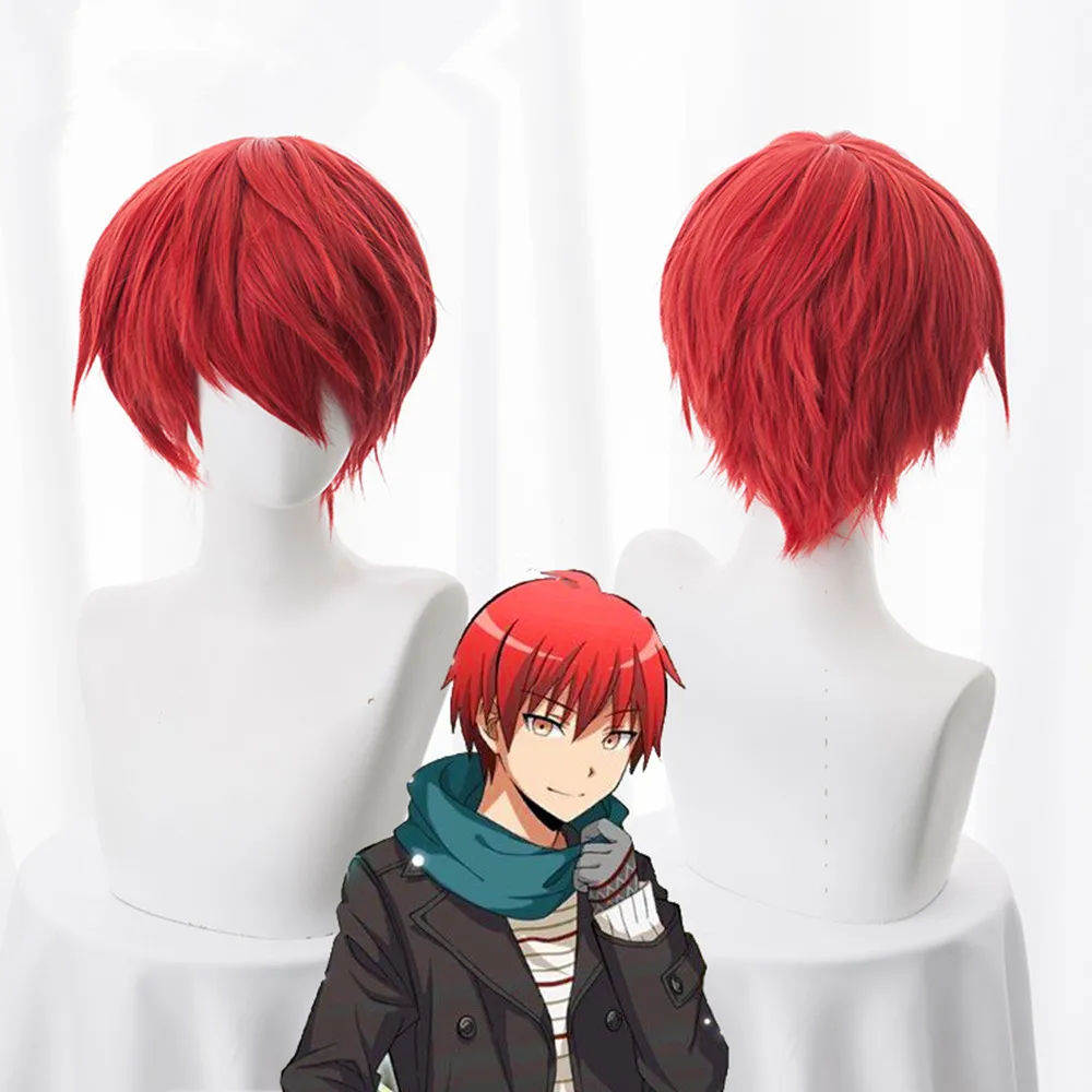 Karma Akabane Akashi Seijuro Sasori короткий красный костюм для косплея парик Термостойкое волокно