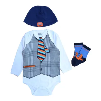 

Baby Girls Clothing Set Long Sleeve Newborn Baby Bodysuits Hat Socks infant Clothes Set
