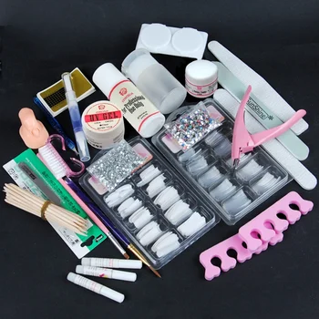

Hot High Quality Acrylic Nail Kit Acrylic Powder Liquid Nail Art Set UV Gel Glue File Brush Kits wyt77