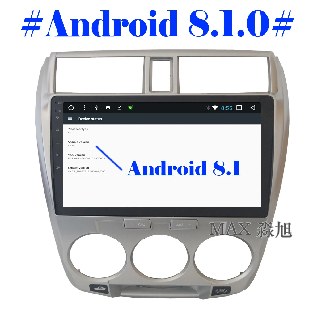 Perfect MAX 2G 32G GPS Navigation System Android 8.1.0 Car DVD For Honda City 2008-2013 Car Radio Bluetooth Call 4G WiFi SWC Free Map 2