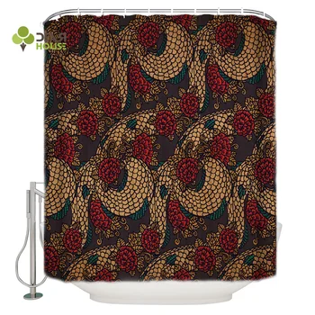 

DEARHOUSE Shower Curtain Vintage Ethnic Style Floral Flower Shower Curtain Bathroom Curtain Home Decoration