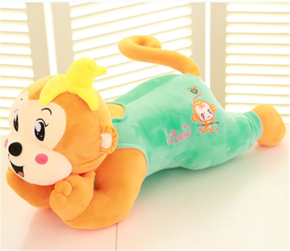 Fancytrader Large Stuffed Plush Lying Cartoon Monkey Toy Soft Anime Monkeying Doll 90cm 35inch 3 Colors Available8