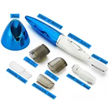 Kemei 2 в 1 Электрический триммер для бровей водонепроницаемый Женский Бритва для бровей Комплект для укладки портативный на батарейках Женский Триммер для бритвы