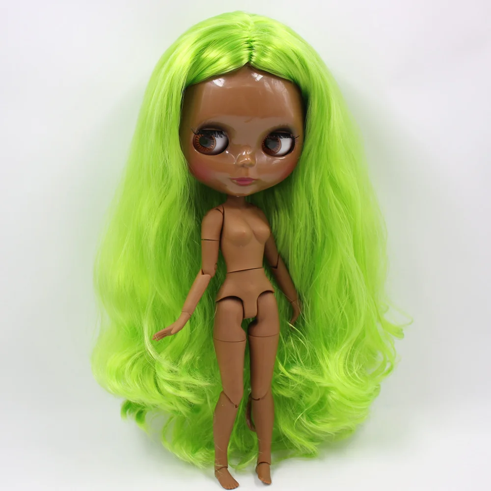 ICY Nude Blyth изготовленная на заказ кукла No. QM422 зеленые волосы 1/6 bjd, pullip, licca, jerryberry