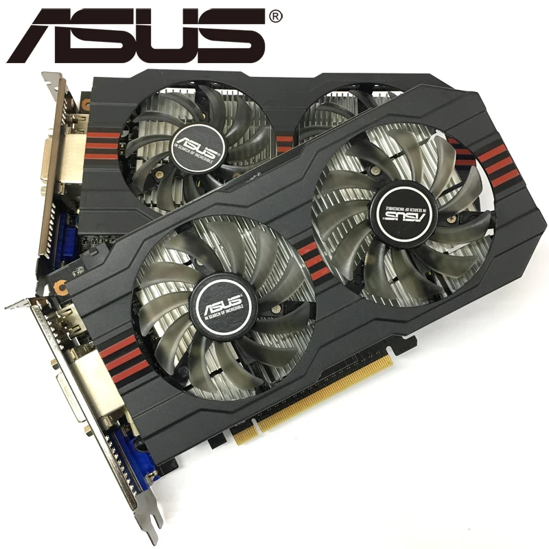 ASUS 2 штуки видеокарты GTX 750 Ti 2 Гб 128 бит GDDR5 видеокарты для nVIDIA Geforce GTX 750Ti используются VGA карты Hdmi Dvi