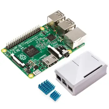 

Raspberry Pi 2 Model B + Exclusive Case (Milk White ABS Edition) Case + Heatsink Type B Starter Kit