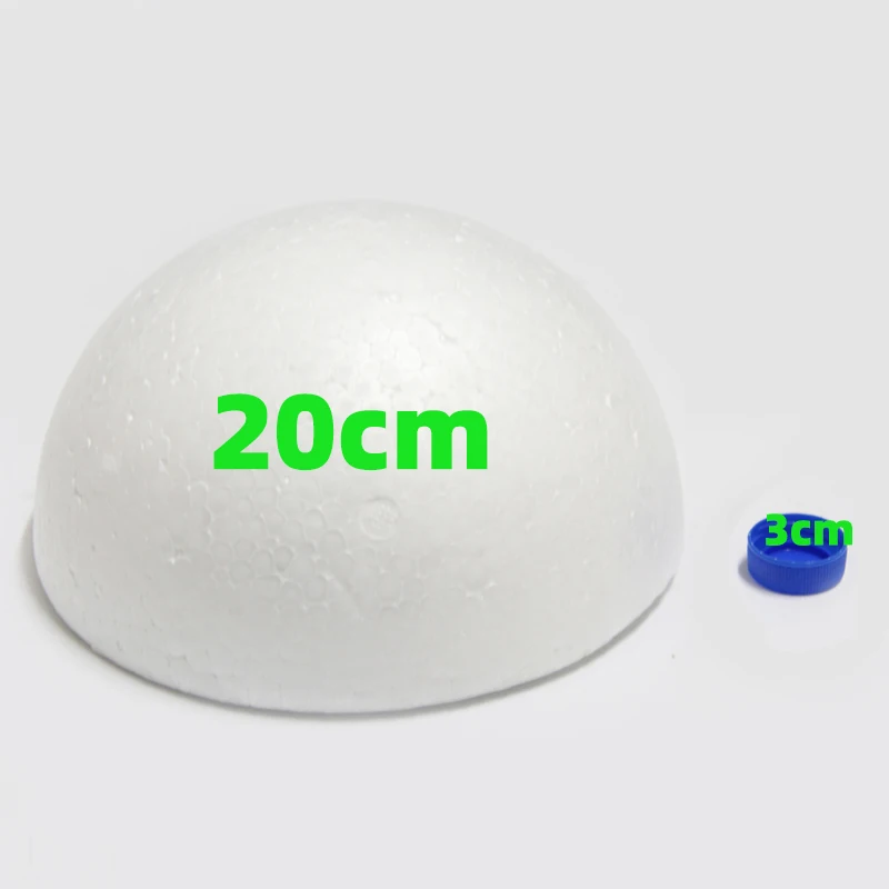 20cm in diameter white Half Round Solid Polystyrene Styrofoam Foam Ball for children/kids DIY handmade Party Wedding Decoration