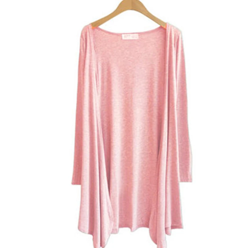 

Female Loose Casual Modal Irregular Coats Tops Middle Long Knitted Outwear Female Solid Color Modal Cardigans Coats YP2169
