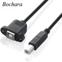 Bochara USB 2,0 Тип B штекер типа B Женский принтер удлинитель с винт крепления панели отверстие 30 см 50 см 100 см - изображение