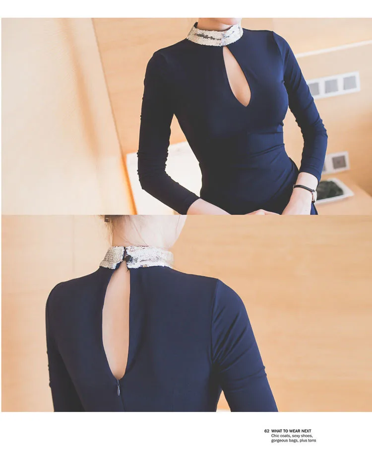 Long Sleeve Slim Fit Sexy Women Dress (11)