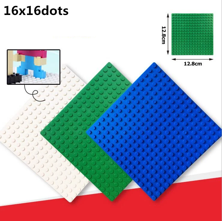 Wange 13*13 см 16*16Dot ABS пластик DIY Baseplate экшн-фигурки minifig строительные блоки