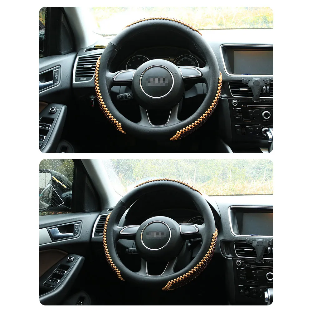leather steering wheel cover