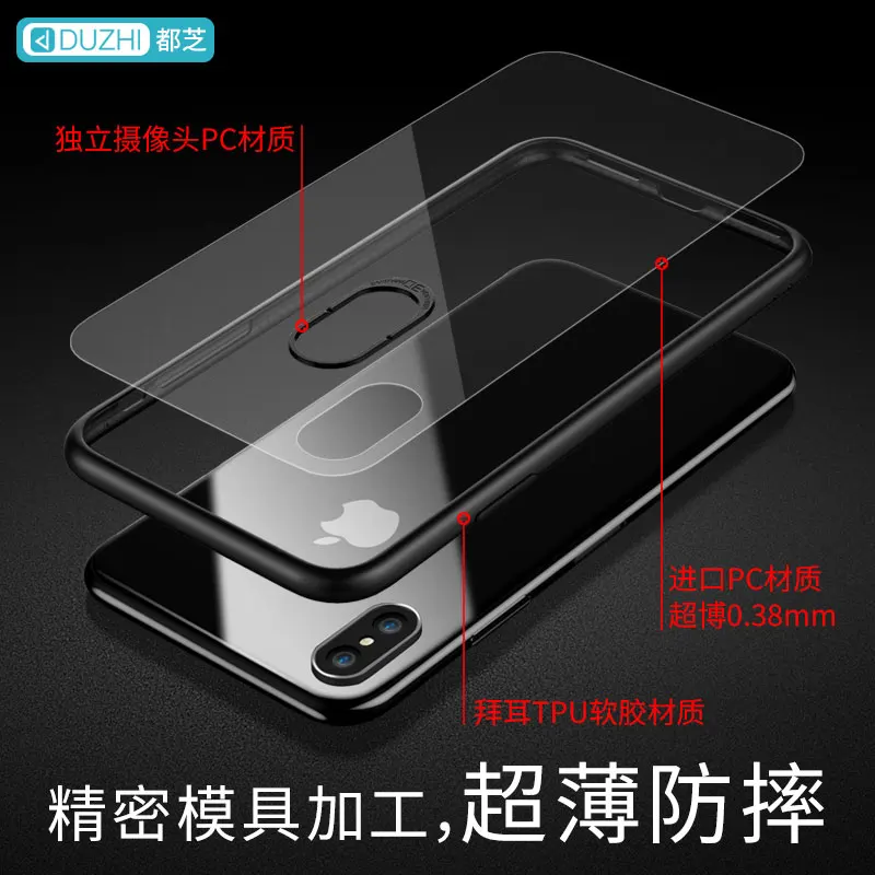 Чехол для iphone X 100% оригинальный бренд Duzhi силиконовый чехол iphoneX мягкий прозрачный