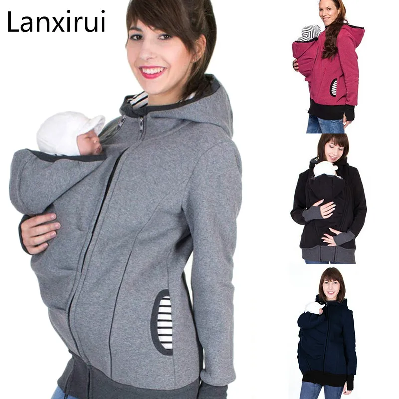 Big Deal  Parenting Child Winter Pregnant Women 'S Sweatshirts Baby Carrier Wearing Hoodies Maternity Mother  
