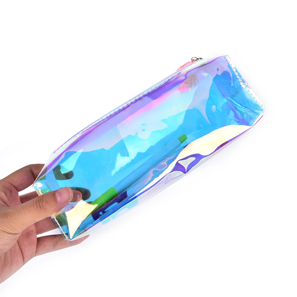 

2017 1PCS Kawaii Laser transparent Reflective Cosmetic Bag Case Large Capacity Cosmetic Bag