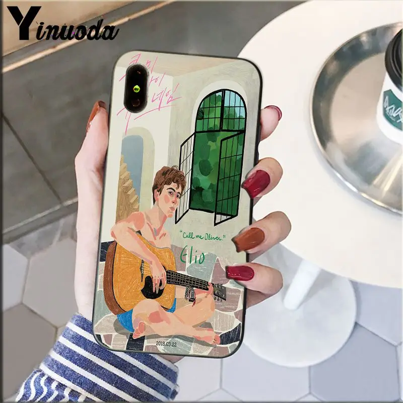 Yinuoda Call Me by Your Black Soft Shell Phone Cover for iPhone X XS MAX 6 6s 7 7plus 8 8Plus 5 5S SE XR|Бамперы| |