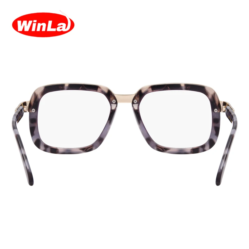 Winla бренд дизайн квадратная рамка для очков аксессуары оправа с принтом женские прозрачные линзы сплав ноги оптические очки Рамка Стиль WL1009
