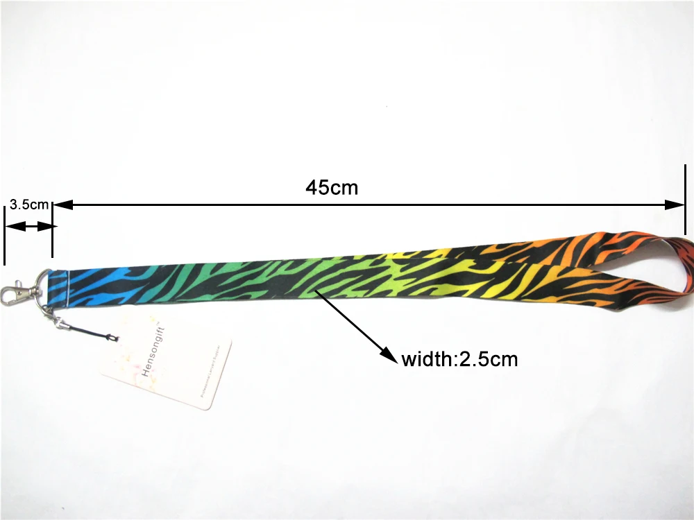 Hensongift One PC розовый/черный/белый Zebra Key Lanyard Cheetah нагрудные опознавательные Значки для идентификации владельцев животных полосой телефон шеи ремни