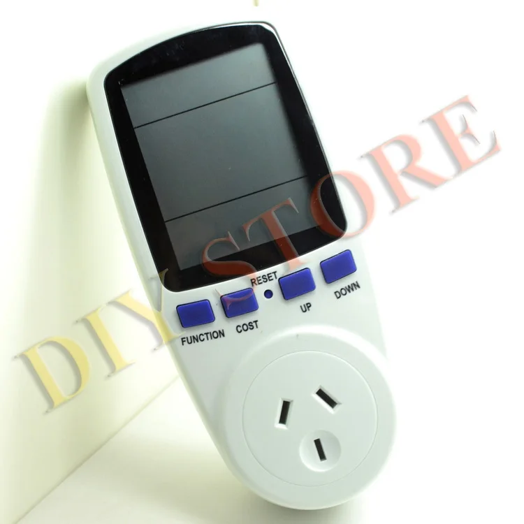 2pcs 240V 10A AU Plug Power Meter Energy Monitor Watt Wattage Voltage