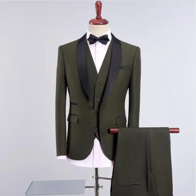 (Куртка + жилет + брюки) Различные цвета выбор Slim Fit Мужские свадебные костюмы деловые мужские s формальная одежда Высокое качество Мужские