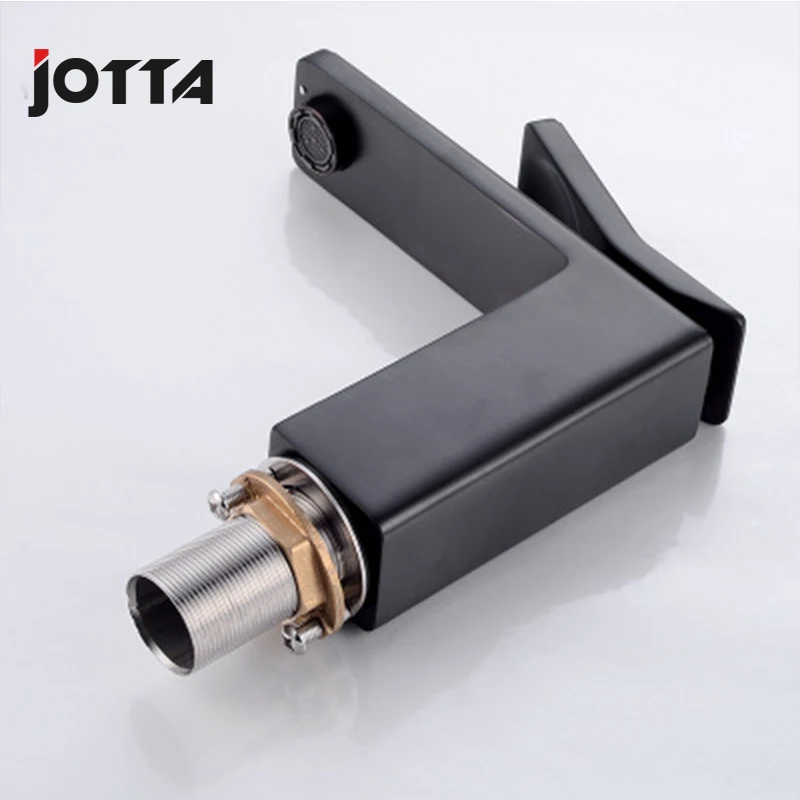 All-copper European basin faucet Bathroom washbasin hot and cold water mixing black single-hole faucet All-copper European basin faucet Bathroom washbasin hot and cold water mixing black single-hole faucet