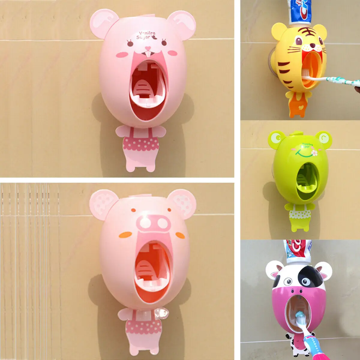 

Hot Sells For Kids Auto Toothpaste Dispenser Device Easy Squeeze Wall Mount Home Decor