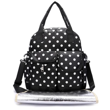 

baby mother bag with Insulated Zippered Bottle Bag, Padded Changing Diaper Tote Bag for Toddler 3IN1Handbag Shoulder Bags