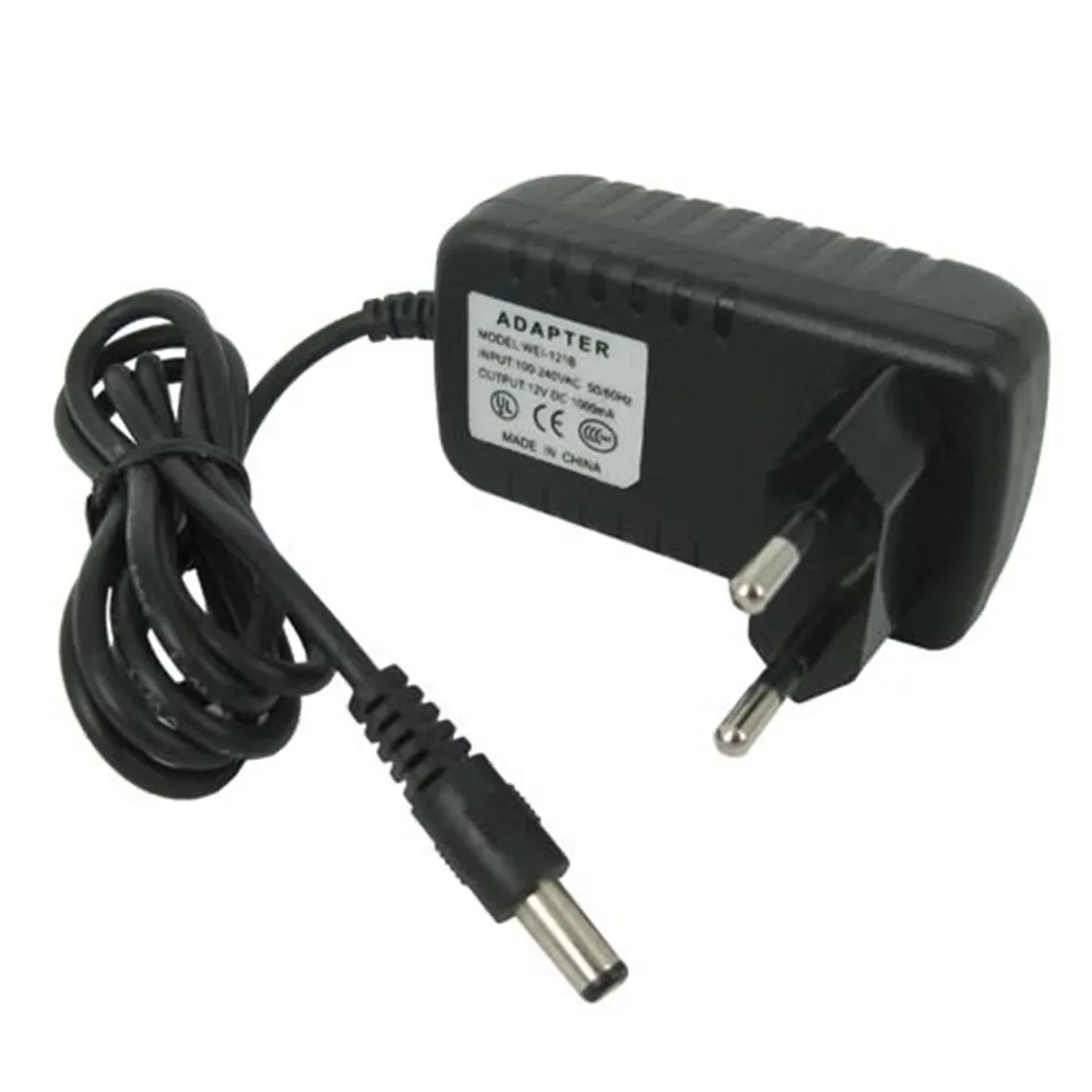 

Europe Standard Universal Usage Black DC 12V Output 1000mA AC/DC Power Charger Adapter