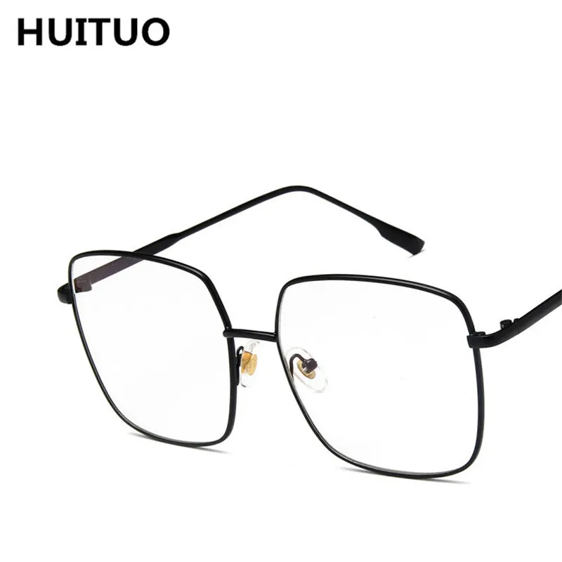 HUITUO Fashion Square metal Glasses Frame Classic Vintage Art Polygon