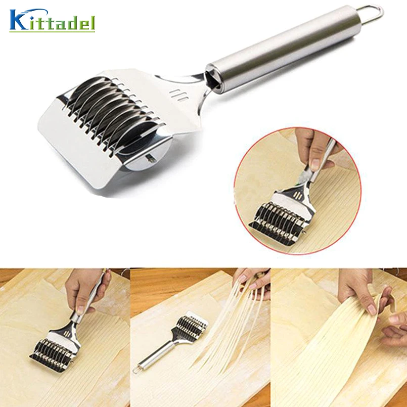 

Stainless Steel Pizza Dough Cutter Kitchen Baking Pastry Tool Lattice Noodle Roller Docker DIY Pasta Herb Chopper Slicer tool