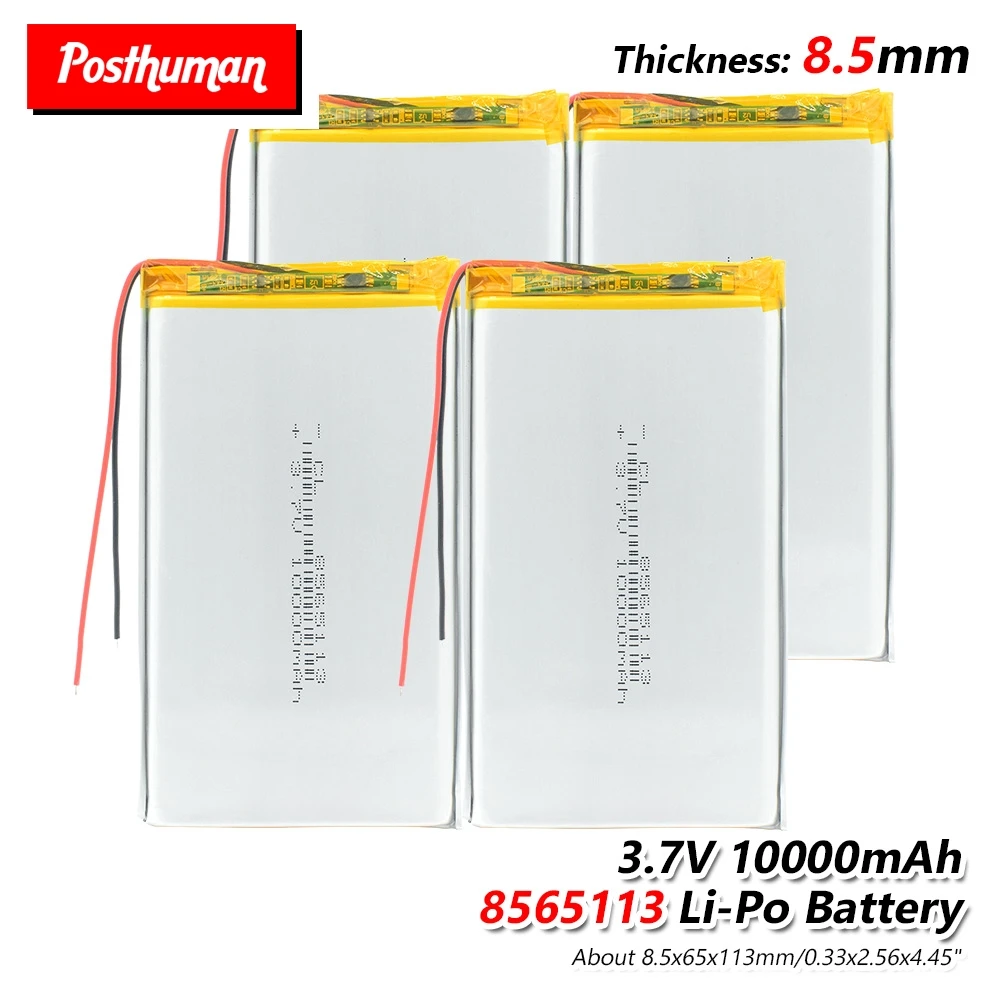

POSTHUMAN For Tablet DVD GPS Medical Device PDA Bluetooth speaker, Digital Camera 3.7V 10000mAh Lipo Battery 8565113 With PCM