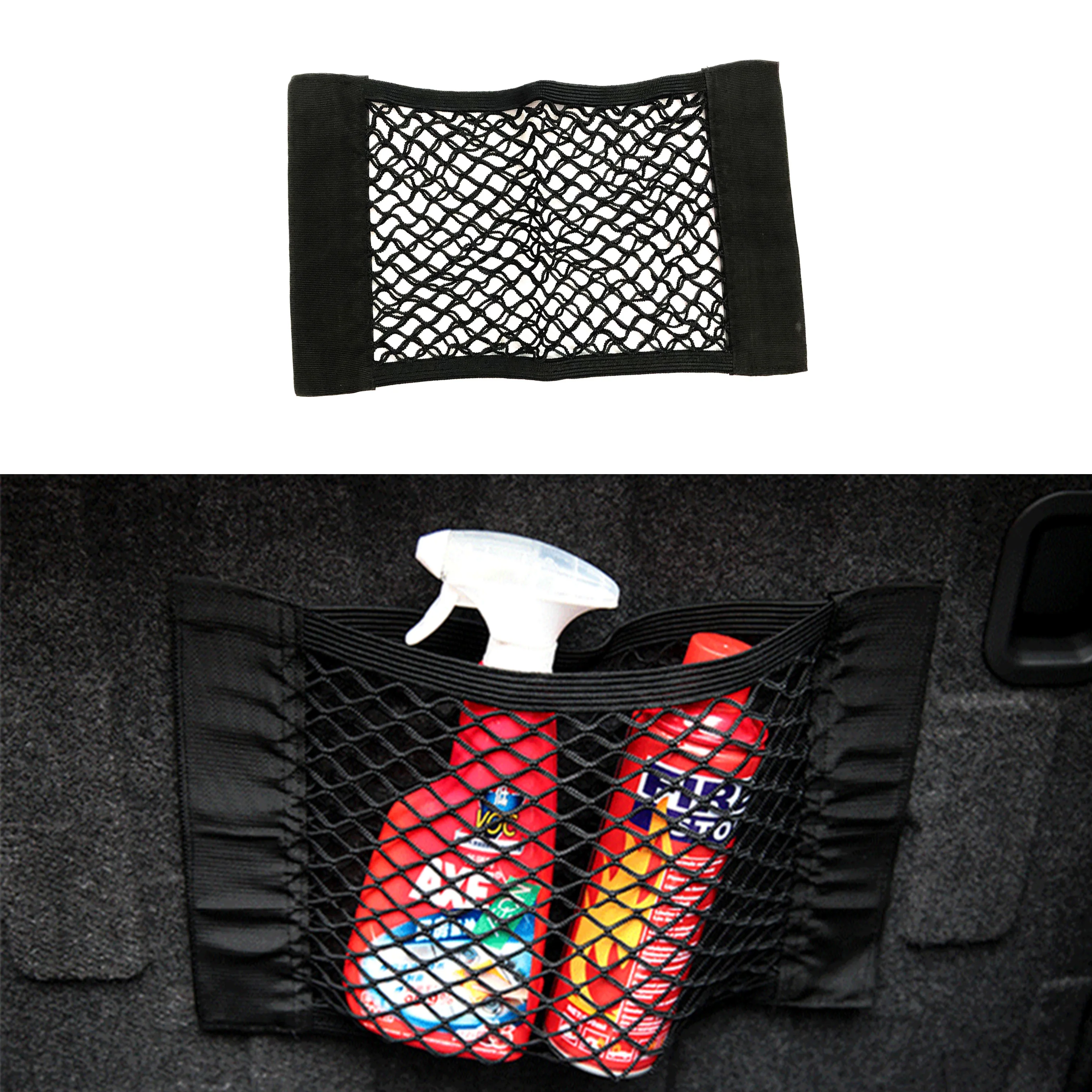 

Car Trunk Mesh Net Cargo Organizer for Toyota SIENTA Vellfire Verso PROACE Hilux Tacoma Tundra 4Runner FT-EV FT-HT FT-AC AYGO