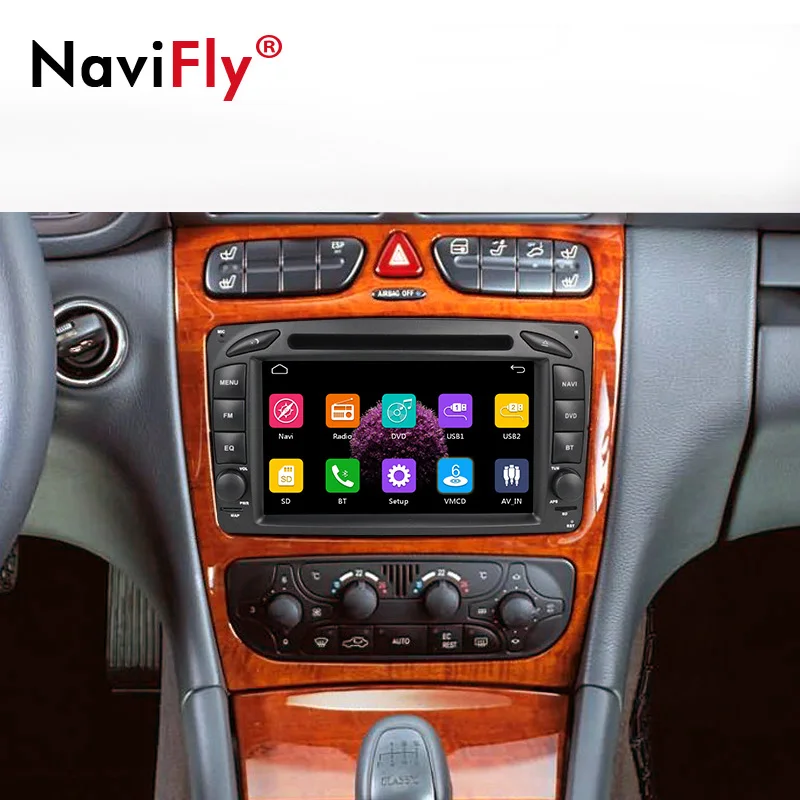 Clearance Navifly Windows ce 2DIN Car dvd player multimedia radio audio For Mercedes Benz W209 W203 W168 ML W163 W463 Viano W639 Vito RDS 1