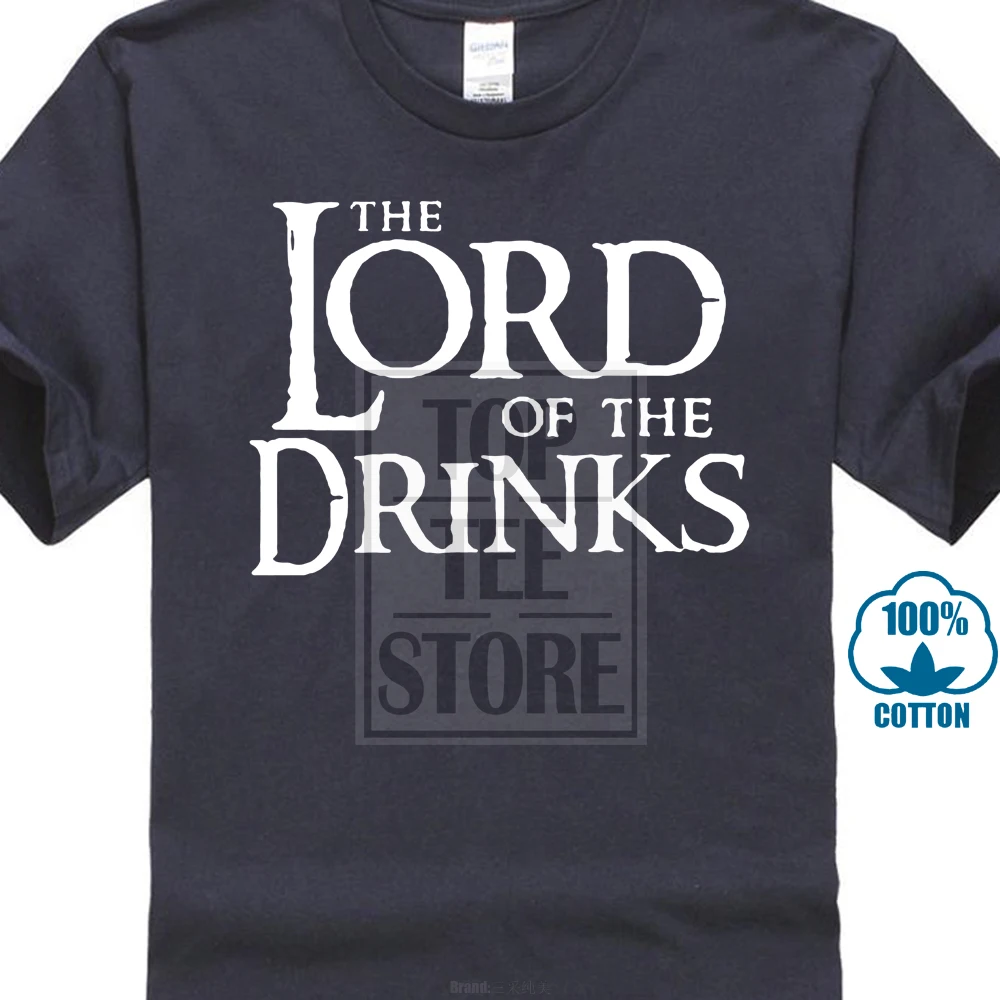 Новинка, мужские хипстерские футболки с 3D принтом «Властелин напитков бармен», хлопок, короткий рукав, летняя популярная футболка - Цвет: Тёмно-синий