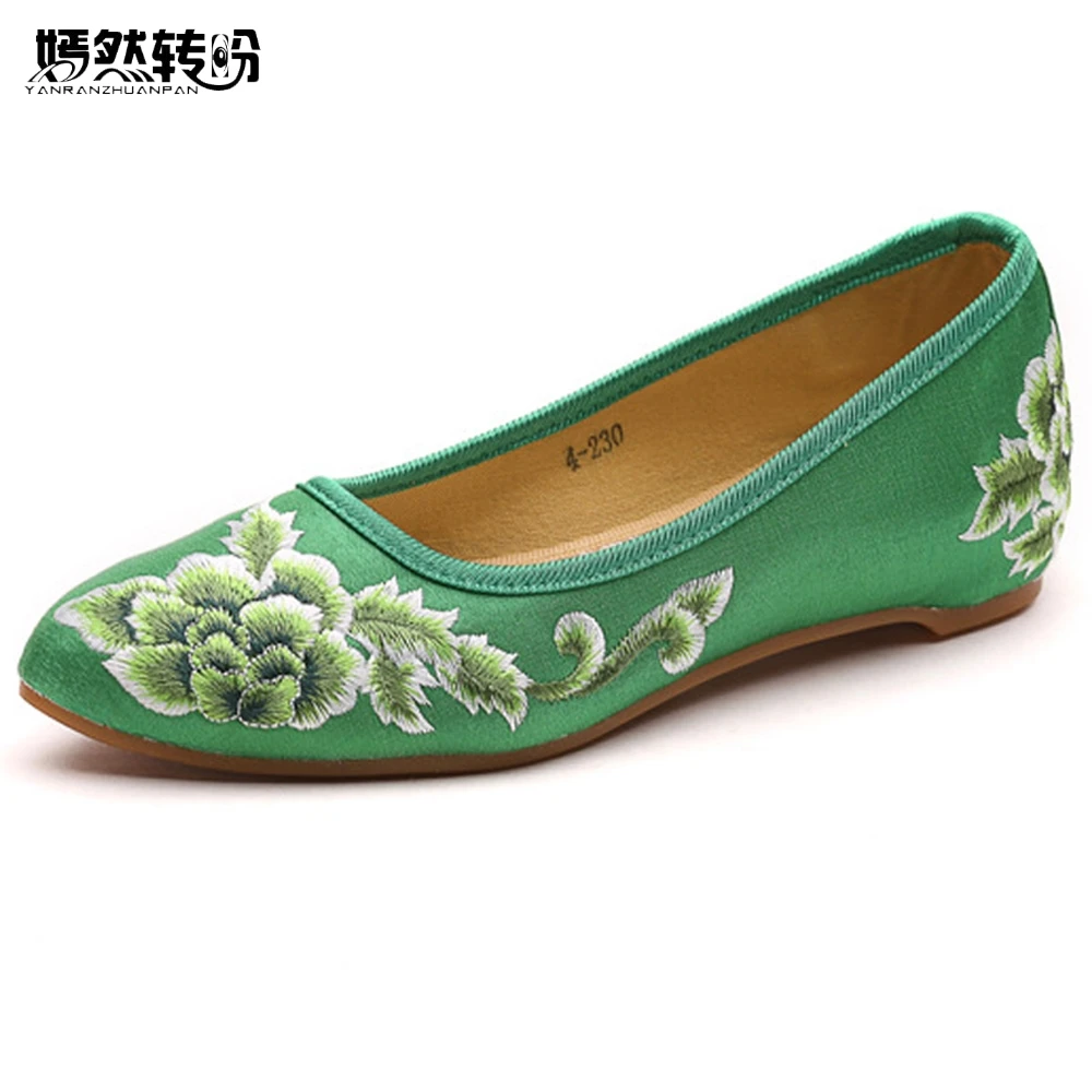 embroidered pointed flats