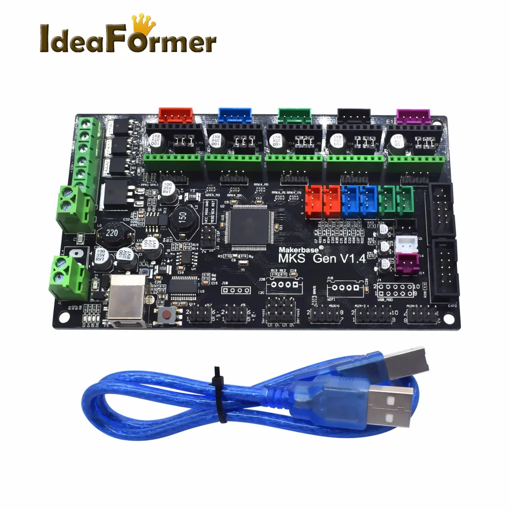 Запчасти для 3D принтера MKS Gen V1.4 плата управления Mega 2560 R3 Материнская RepRap Ramps1.4 +