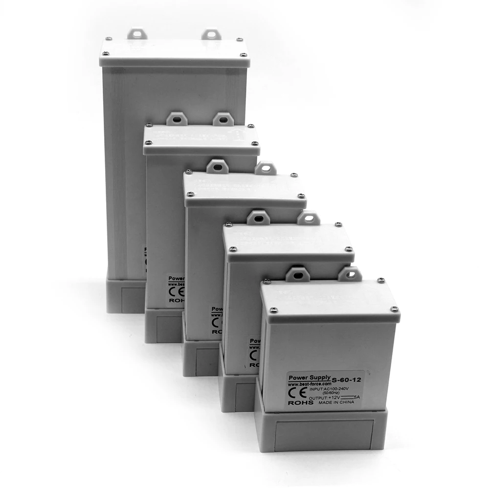 Одиночный выход DC12V 48W 60W 72W 100W 120W 150W 180W 200W 240W 250W 300W 350W 360W 400W непромокаемый