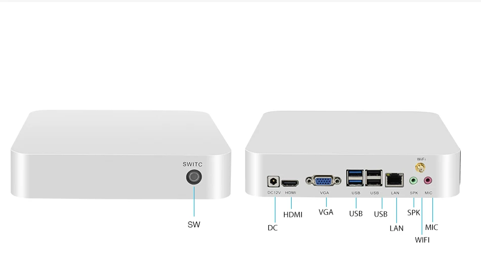 XCY пластиковый чехол Мини ПК Celeron N2830 DDR3L ram Windows 10 WiFi Hdmi VGA 4* USB офисный компьютер ТВ коробка Мини компьютер minipc