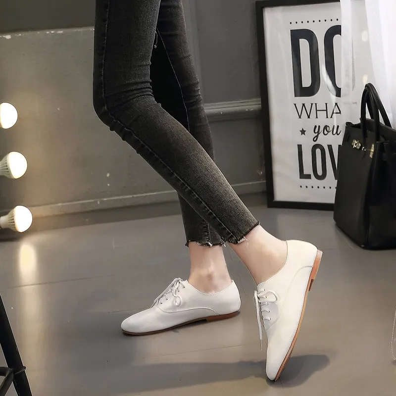 Punta Básico Marca Redonda Encaje Primavera otoño Mujer Zapatos Microfibra Roma Dulce Leisurec2 Pisos De Sólido vqdqY