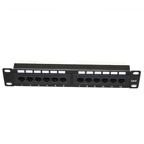 12 порты utp Cat 6 Unshield сетевой патч-панель 1U Высота 10 дюймов в стойку Fluke прошел RJ 45 портов для сетевых кабелей