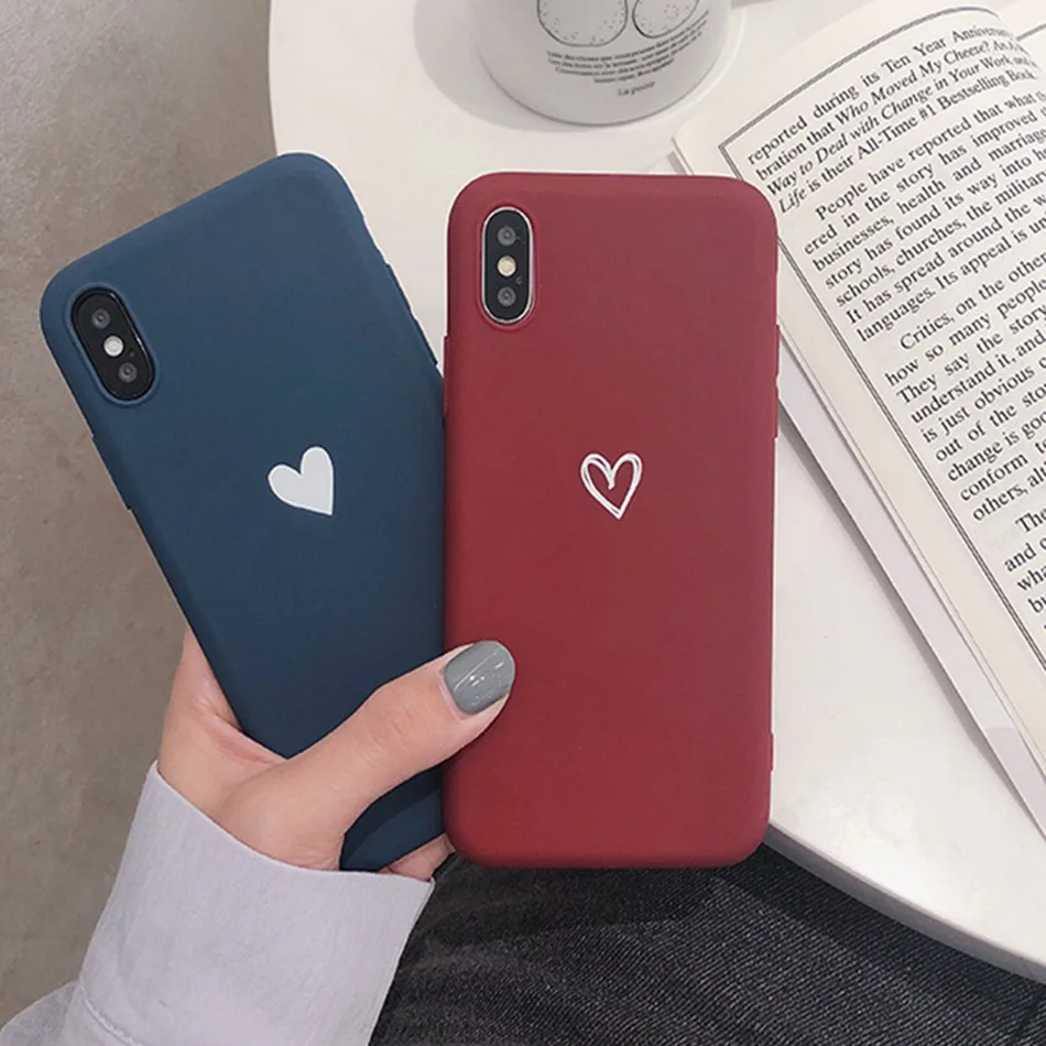 

For Xiaomi mi Max 3 2 Mix 2s 5X 6X A1 A2 Love Heart Print Back Cover For Xiaomi mi 8 Retro Lovely Pattern Matte Soft TPU Case