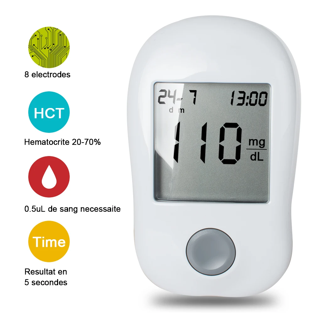 

Blood Glucose monitoring System Blood Sugar Test Meter Kit With Strips & L