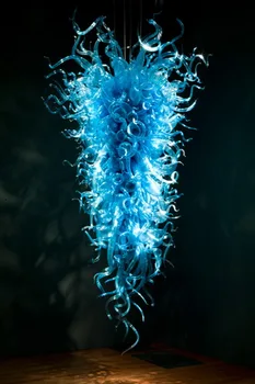 

Modern Blue Color Romantic Chandelier Lighting LED Bulbs Cheap Peice Crystal Chandelier Lights