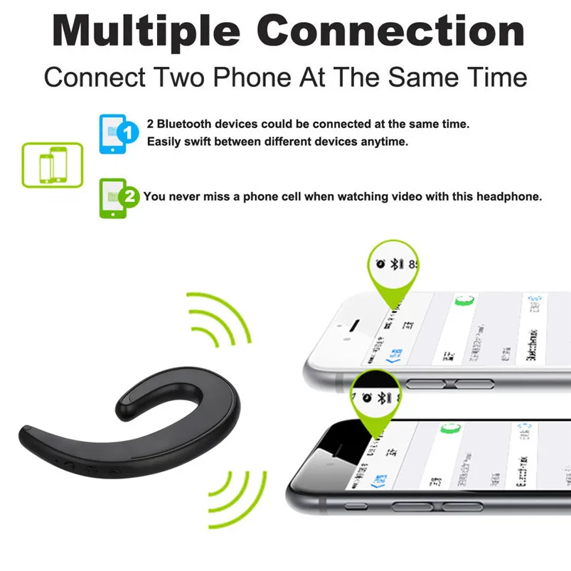 Wireless Bone Conduction Headset Bluetooth 4.2 Headset Earphone Stereo Headphones For Smart Phone Charge Cable 40NT14 (6)
