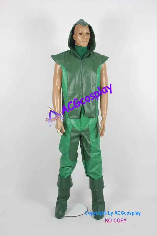 Green Arrow Cosplay Costume from DC comic whole set include belts and bags and boots covers