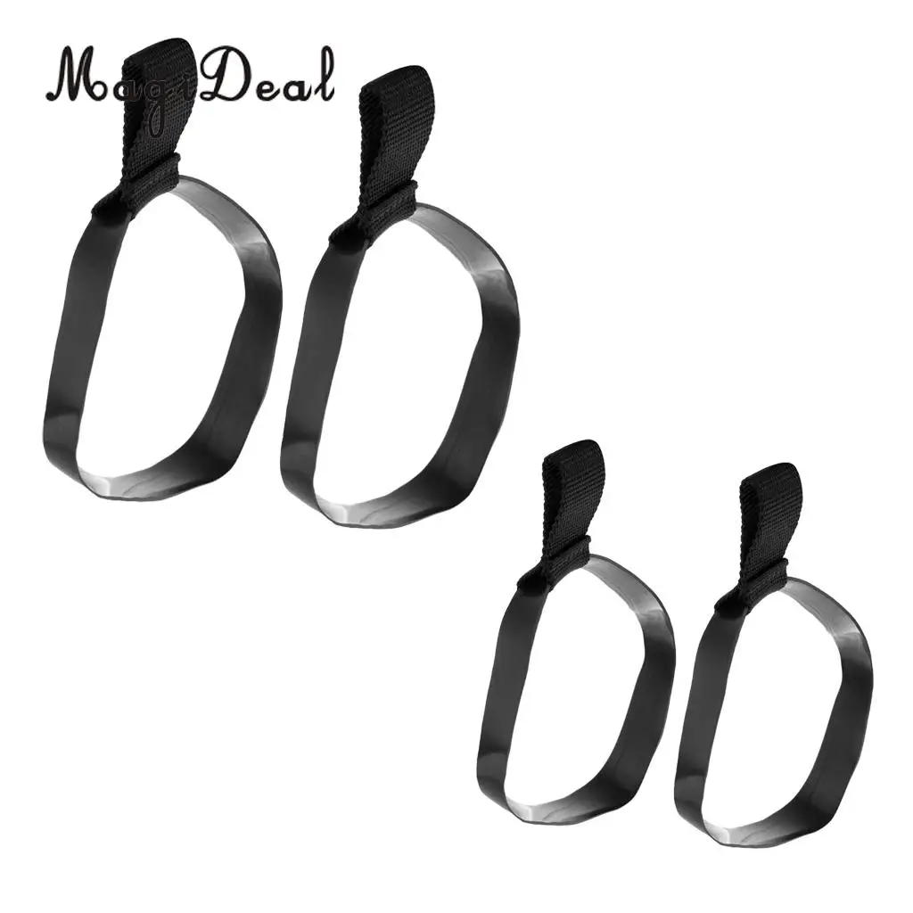 4 Pieces Durable Black Rubber 6L & 12L Scuba Diving Stage Tank Bottle Hose Retainer Band Loop Gear Accessories