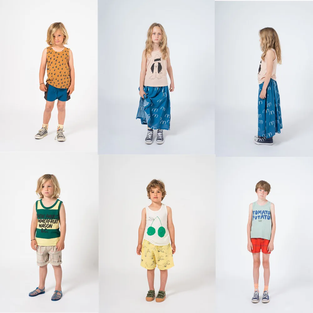 

Kids T shirt 2019 Summer StRafina Boys Girls Cotton Top Tee T Shirts Baby Sleeveless Tank For Children Clothes 1-11 Years