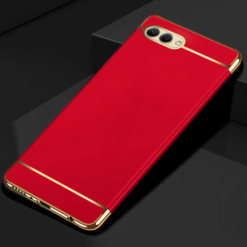 

YUETUO luxury hard plastic phone back etui,coque,cover,case for huawei honor v10 view 10 view10 v 10 red accessories 3 in 1